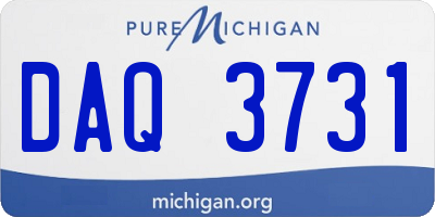 MI license plate DAQ3731