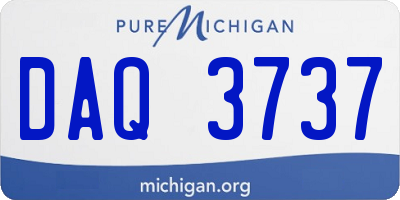 MI license plate DAQ3737