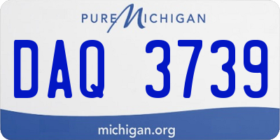 MI license plate DAQ3739