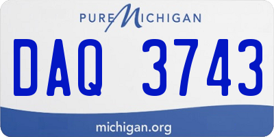 MI license plate DAQ3743