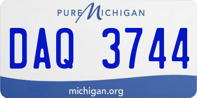 MI license plate DAQ3744