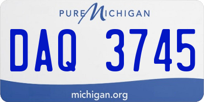 MI license plate DAQ3745