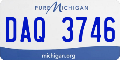 MI license plate DAQ3746
