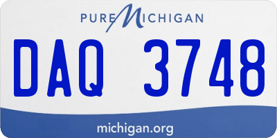 MI license plate DAQ3748