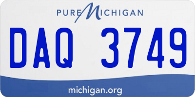 MI license plate DAQ3749