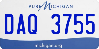 MI license plate DAQ3755