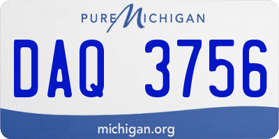 MI license plate DAQ3756