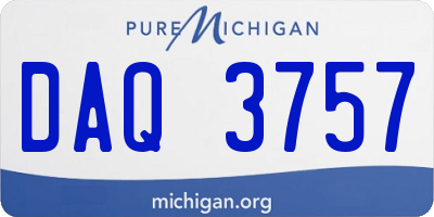 MI license plate DAQ3757