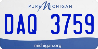 MI license plate DAQ3759