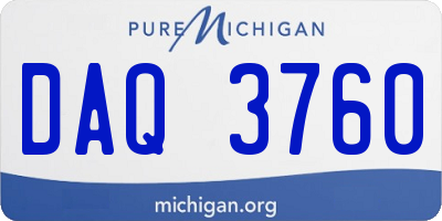 MI license plate DAQ3760