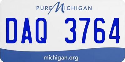 MI license plate DAQ3764