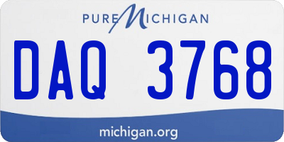 MI license plate DAQ3768