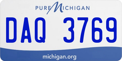 MI license plate DAQ3769