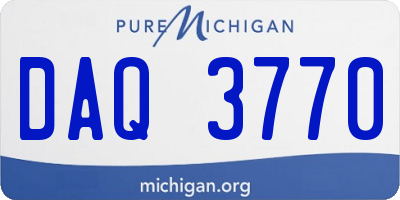 MI license plate DAQ3770