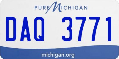 MI license plate DAQ3771