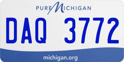 MI license plate DAQ3772