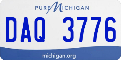 MI license plate DAQ3776