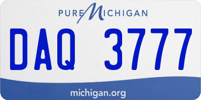 MI license plate DAQ3777