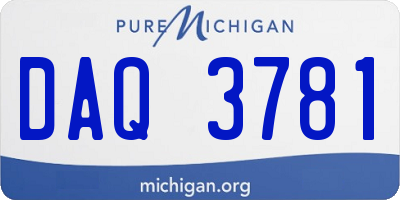MI license plate DAQ3781