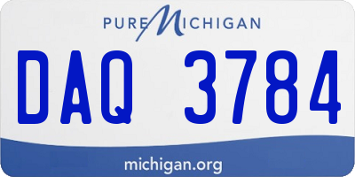 MI license plate DAQ3784