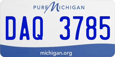 MI license plate DAQ3785