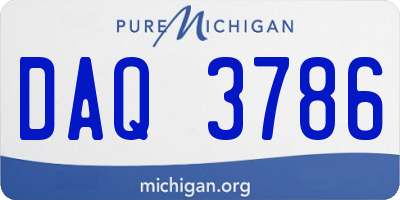 MI license plate DAQ3786