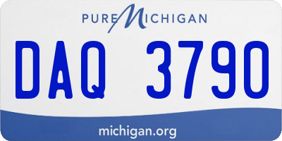 MI license plate DAQ3790