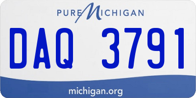 MI license plate DAQ3791