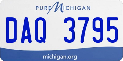 MI license plate DAQ3795