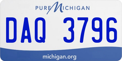 MI license plate DAQ3796