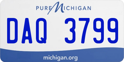MI license plate DAQ3799