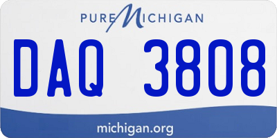 MI license plate DAQ3808