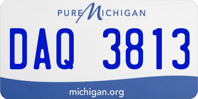 MI license plate DAQ3813