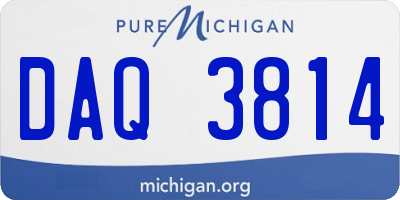 MI license plate DAQ3814