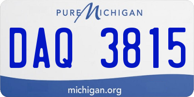 MI license plate DAQ3815
