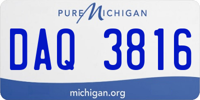 MI license plate DAQ3816