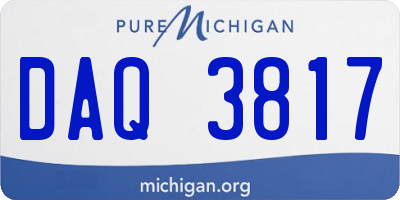 MI license plate DAQ3817