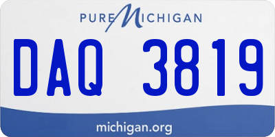 MI license plate DAQ3819