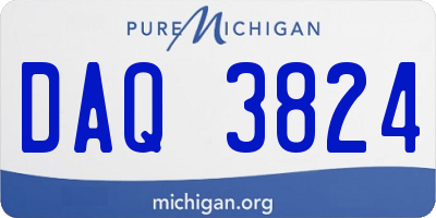 MI license plate DAQ3824