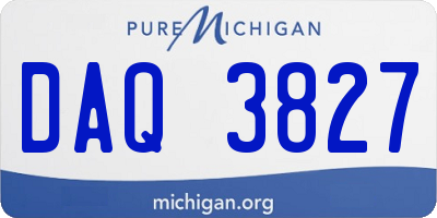 MI license plate DAQ3827