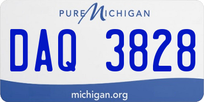 MI license plate DAQ3828