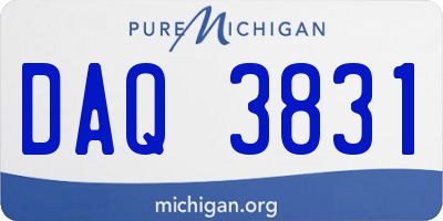 MI license plate DAQ3831