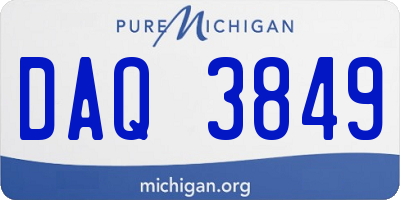 MI license plate DAQ3849