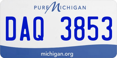 MI license plate DAQ3853