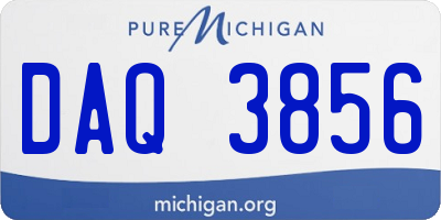 MI license plate DAQ3856