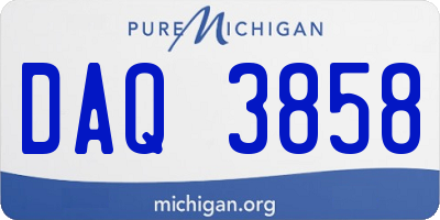 MI license plate DAQ3858