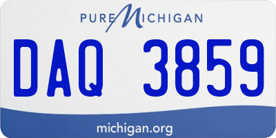 MI license plate DAQ3859
