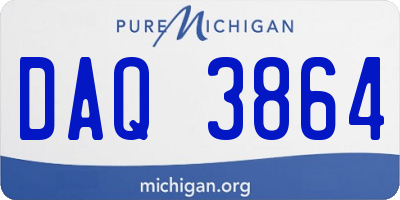 MI license plate DAQ3864