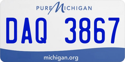 MI license plate DAQ3867