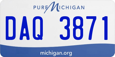 MI license plate DAQ3871